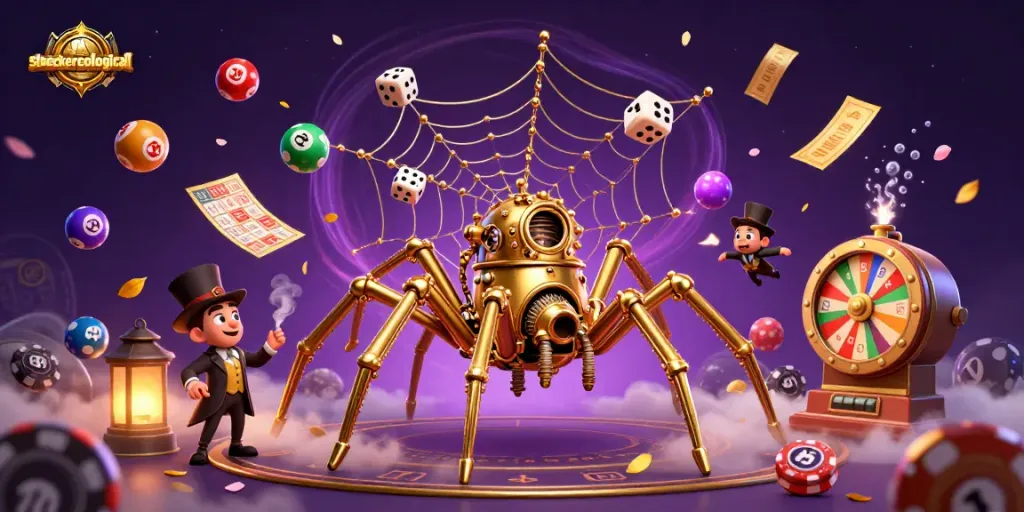 Engage with stoeckerecological in this vibrant, dynamic gambling scene filled with lottery excitement.